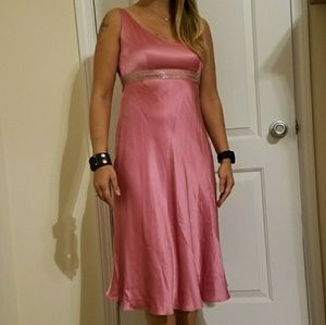 Bloomingdale 100% Silk Pink cocktail gown